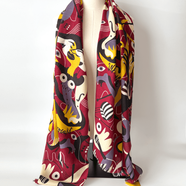Universal Language Oblong Scarf - Image 4