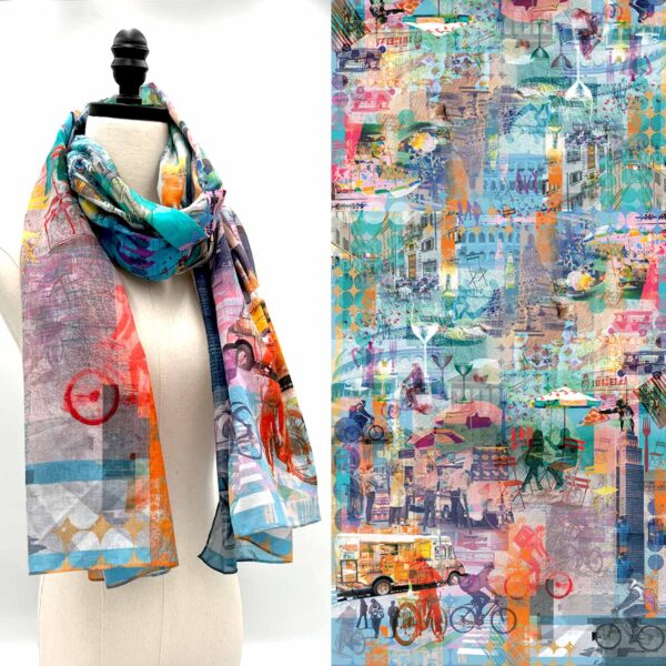 Eat Crave Love Cotton Oblong Scarf - Image 2