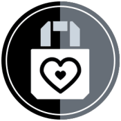 Icon for ethical product design, sustainable production, and fair trade product services